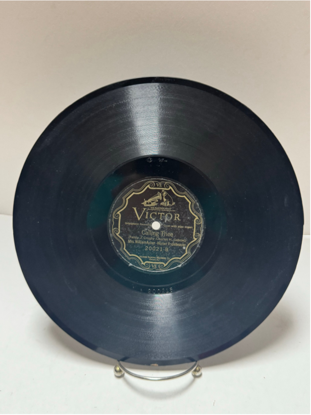 Vintage RCA Victor Shellac Record 78 RPM Calling Thee / When I Look In His Face